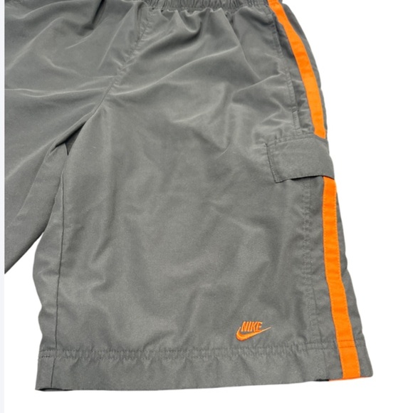 Nike Gray & Orange Board Shorts | Swim Trunks | Cargo Pockets | Size M - Picture 4 of 7